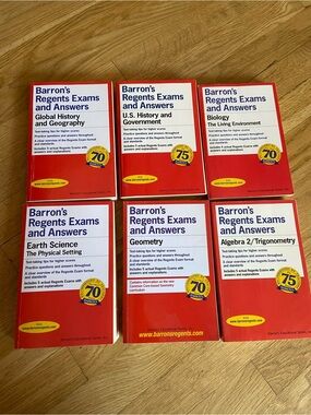 6 Barron’s regents books